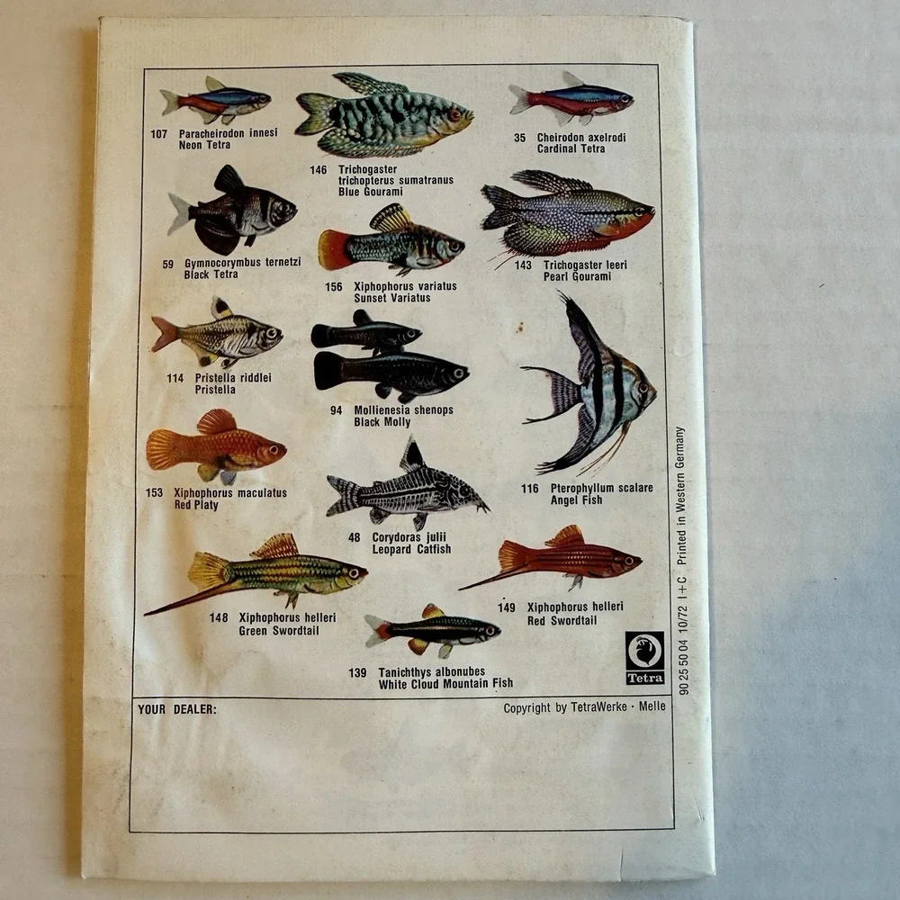 Vintage Aquarium Fish Hobbyist Book Manual Lot 1960s-70s Tetra Collectible‎ Gift